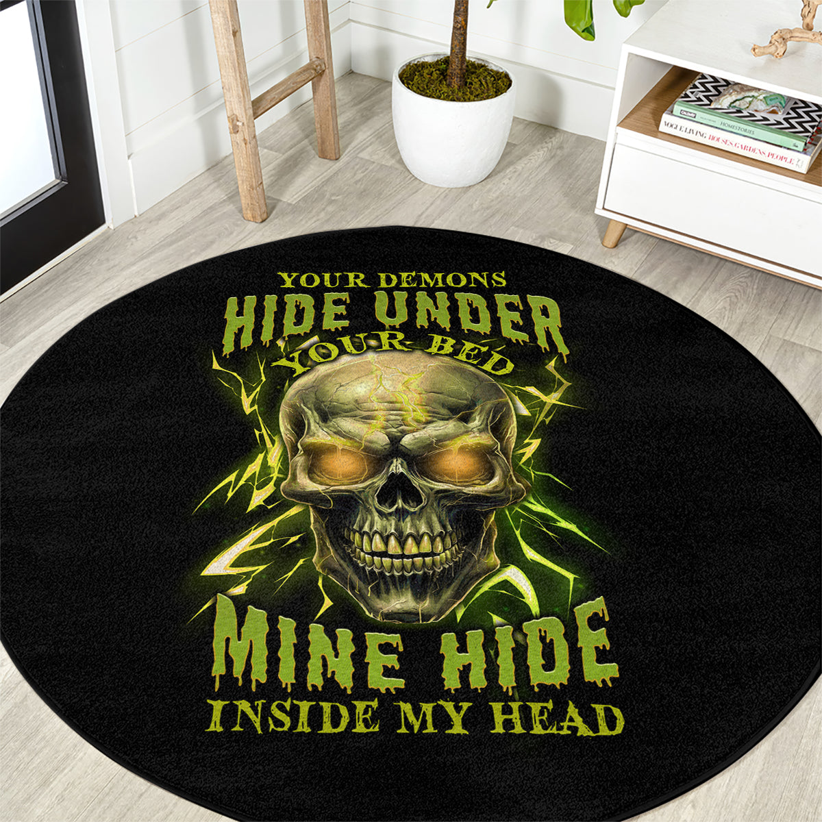 your-demons-hide-under-your-bed-round-carpet
