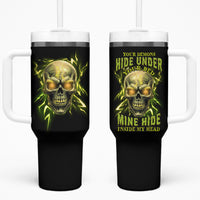 Your Demons Hide Under Your Bed Tumbler With Handle - Wonder Print Shop