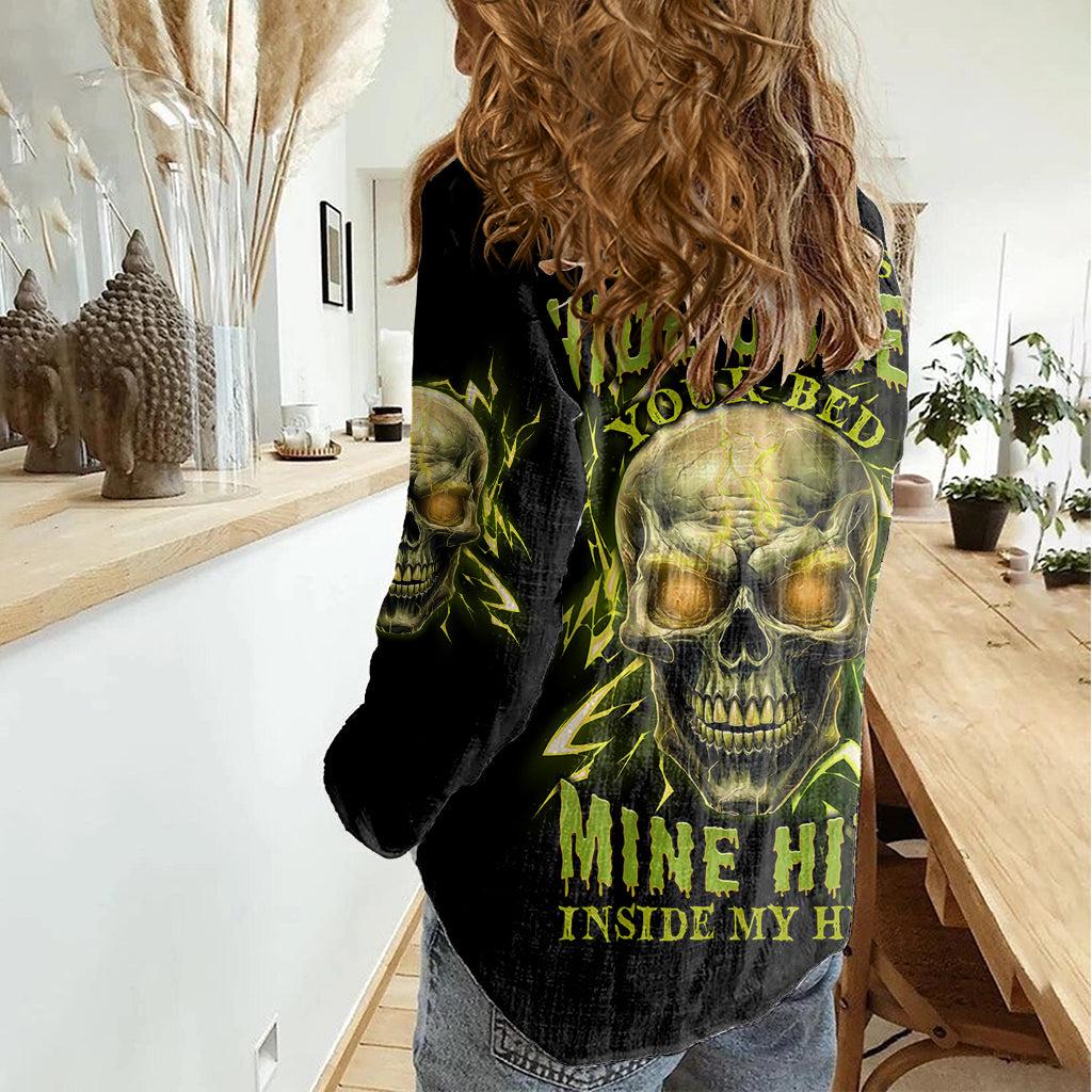 Your Demons Hide Under Your Bed Women Casual Shirt - Wonder Print Shop