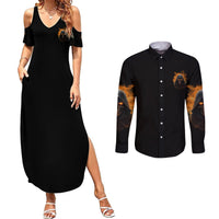 When I Was Born Reaper Fire Couples Matching Summer Maxi Dress and Long Sleeve Button Shirt - Wonder Print Shop