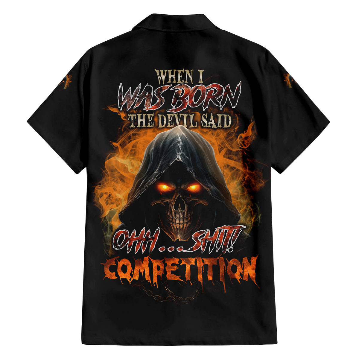 When I Was Born Reaper Fire Family Matching Long Sleeve Bodycon Dress and Hawaiian Shirt - Wonder Print Shop