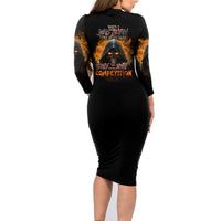When I Was Born Reaper Fire Family Matching Long Sleeve Bodycon Dress and Hawaiian Shirt - Wonder Print Shop