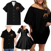 When I Was Born Reaper Fire Family Matching Off Shoulder Short Dress and Hawaiian Shirt - Wonder Print Shop