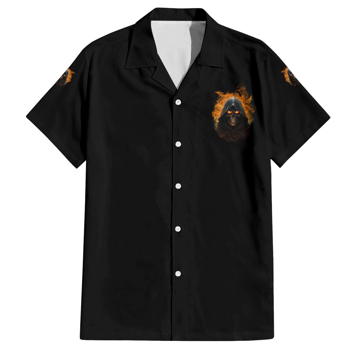 When I Was Born Reaper Fire Family Matching Puletasi Dress and Hawaiian Shirt - Wonder Print Shop