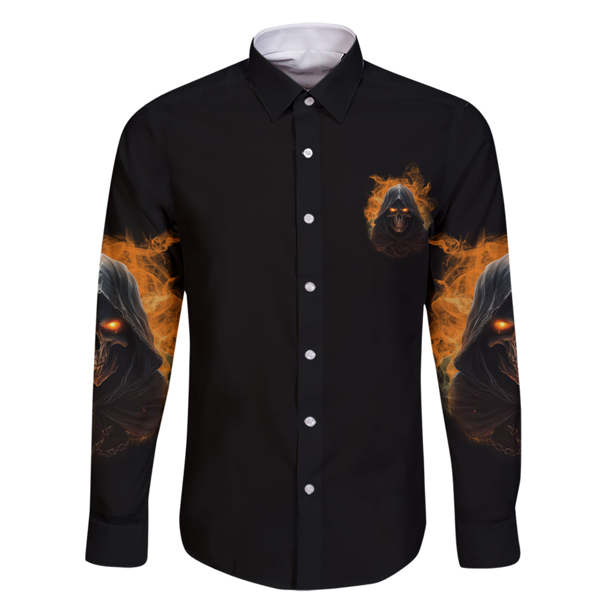 When I Was Born Reaper Fire Family Matching Short Sleeve Bodycon Dress and Hawaiian Shirt - Wonder Print Shop