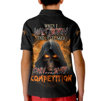 When I Was Born Reaper Fire Kid Polo Shirt - Wonder Print Shop