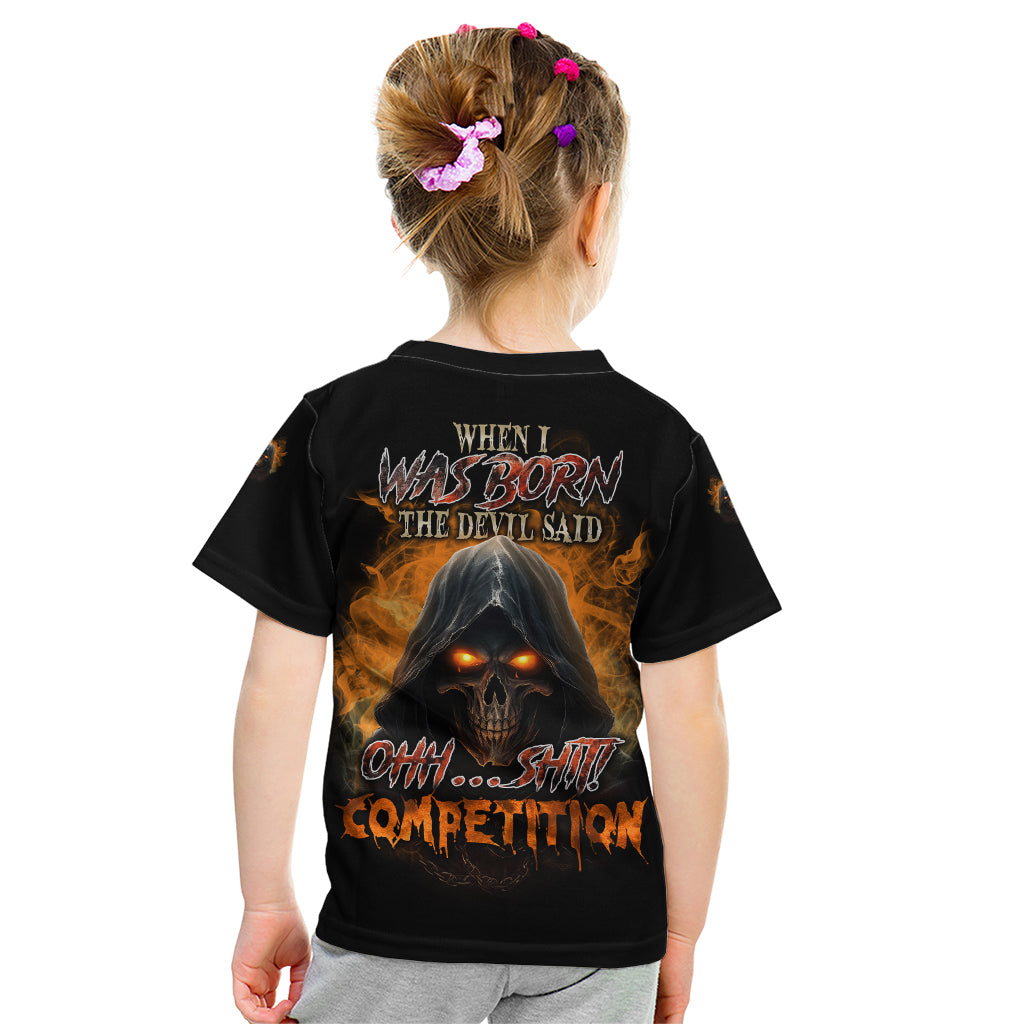 When I Was Born Reaper Fire Kid T Shirt - Wonder Print Shop