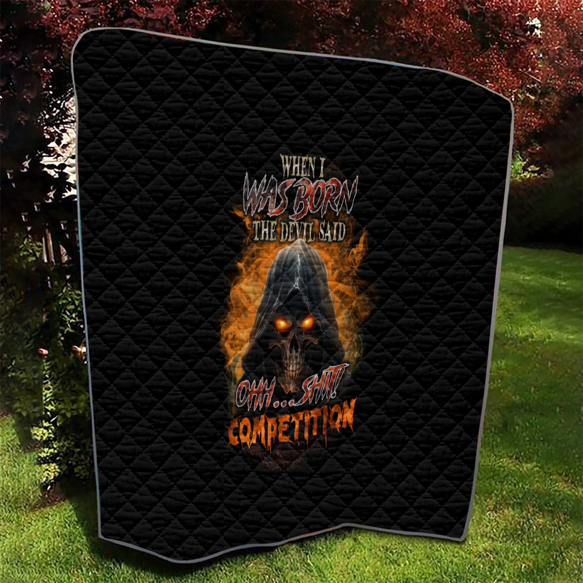 When I Was Born Reaper Fire Quilt - Wonder Print Shop