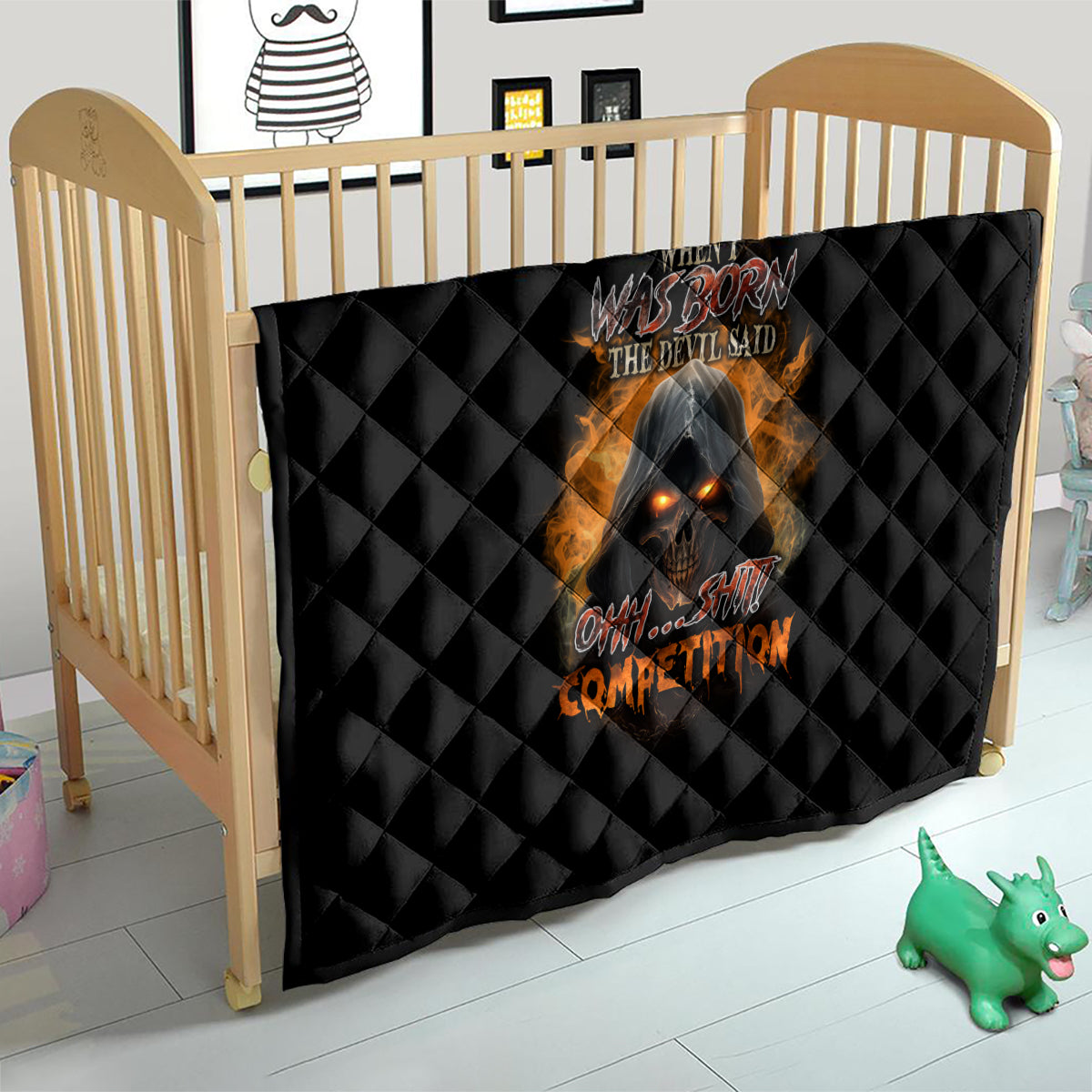 When I Was Born Reaper Fire Quilt - Wonder Print Shop