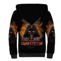When I Was Born Reaper Fire Sherpa Hoodie - Wonder Print Shop