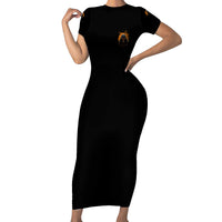 When I Was Born Reaper Fire Short Sleeve Bodycon Dress - Wonder Print Shop
