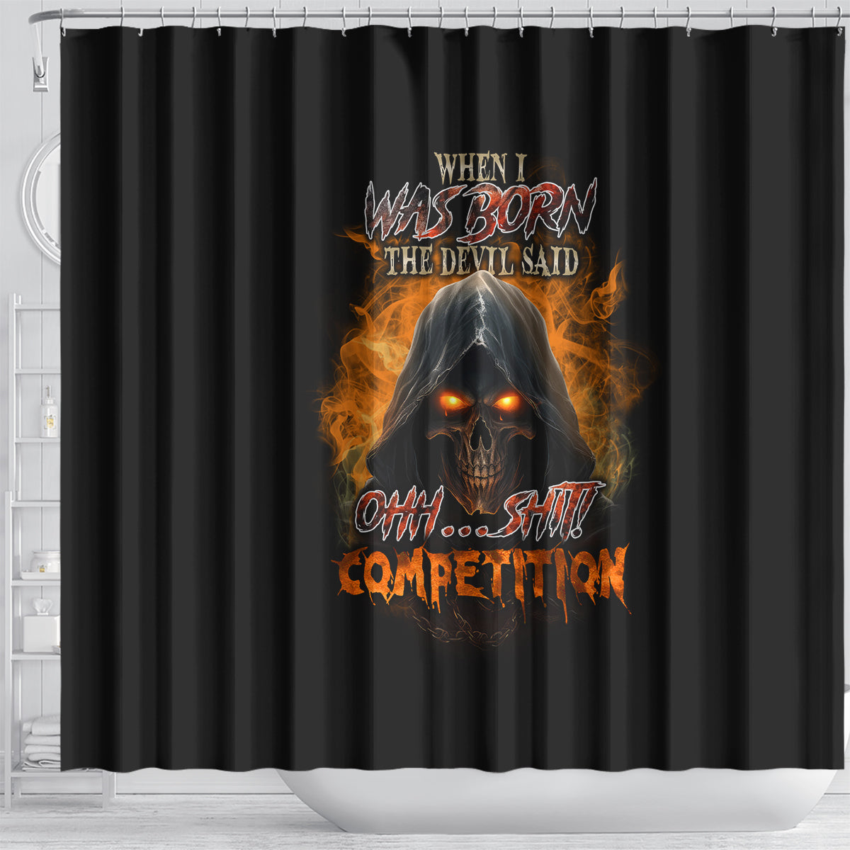 when-i-was-born-reaper-fire-shower-curtain