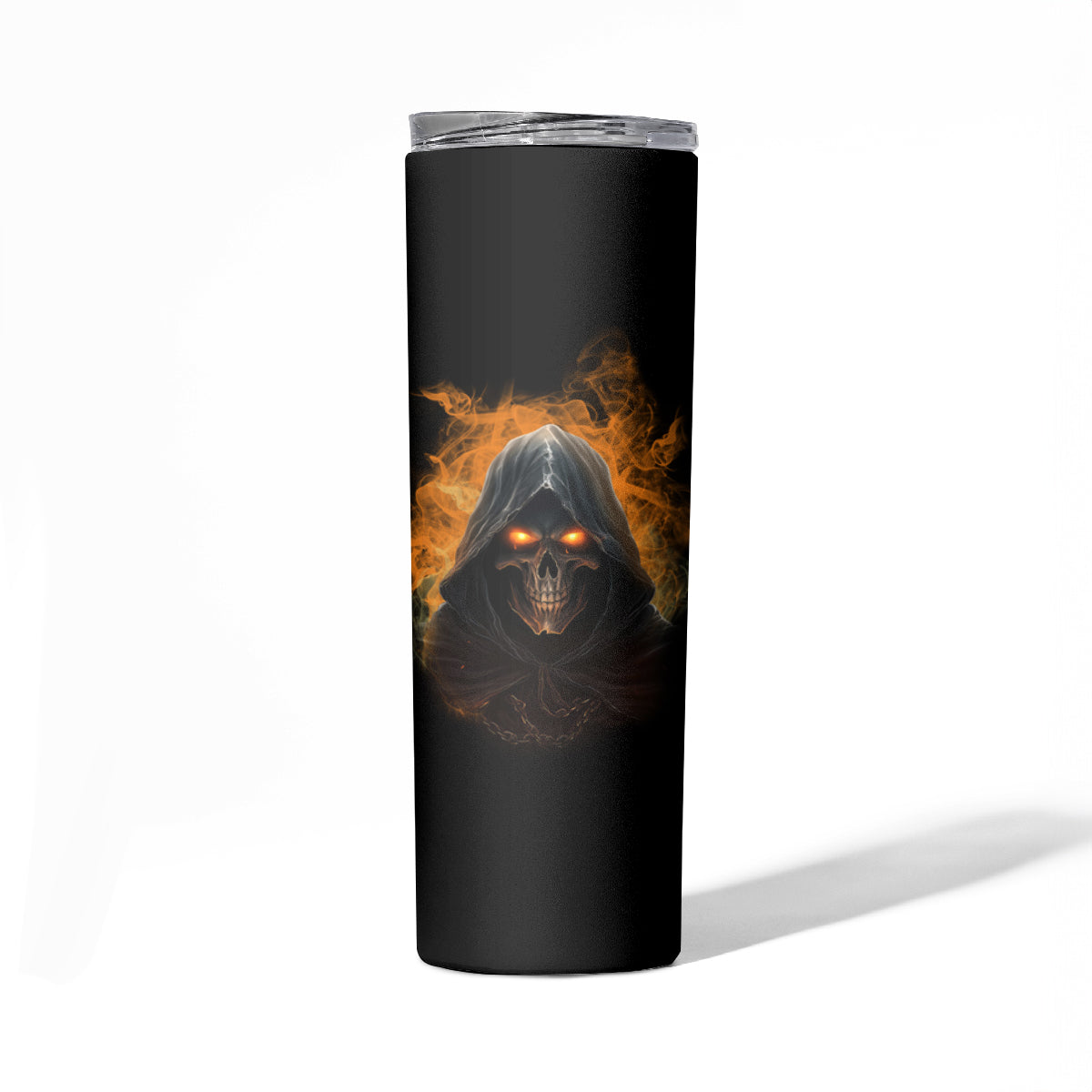 When I Was Born Reaper Fire Skinny Tumbler - Wonder Print Shop