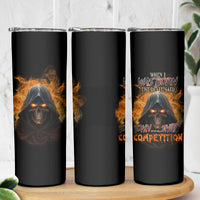 When I Was Born Reaper Fire Skinny Tumbler - Wonder Print Shop
