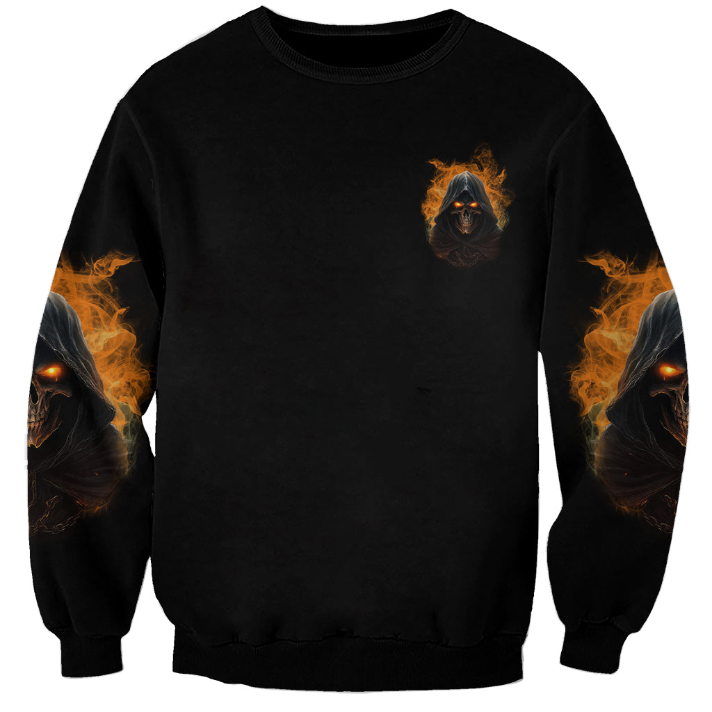 When I Was Born Reaper Fire Sweatshirt - Wonder Print Shop