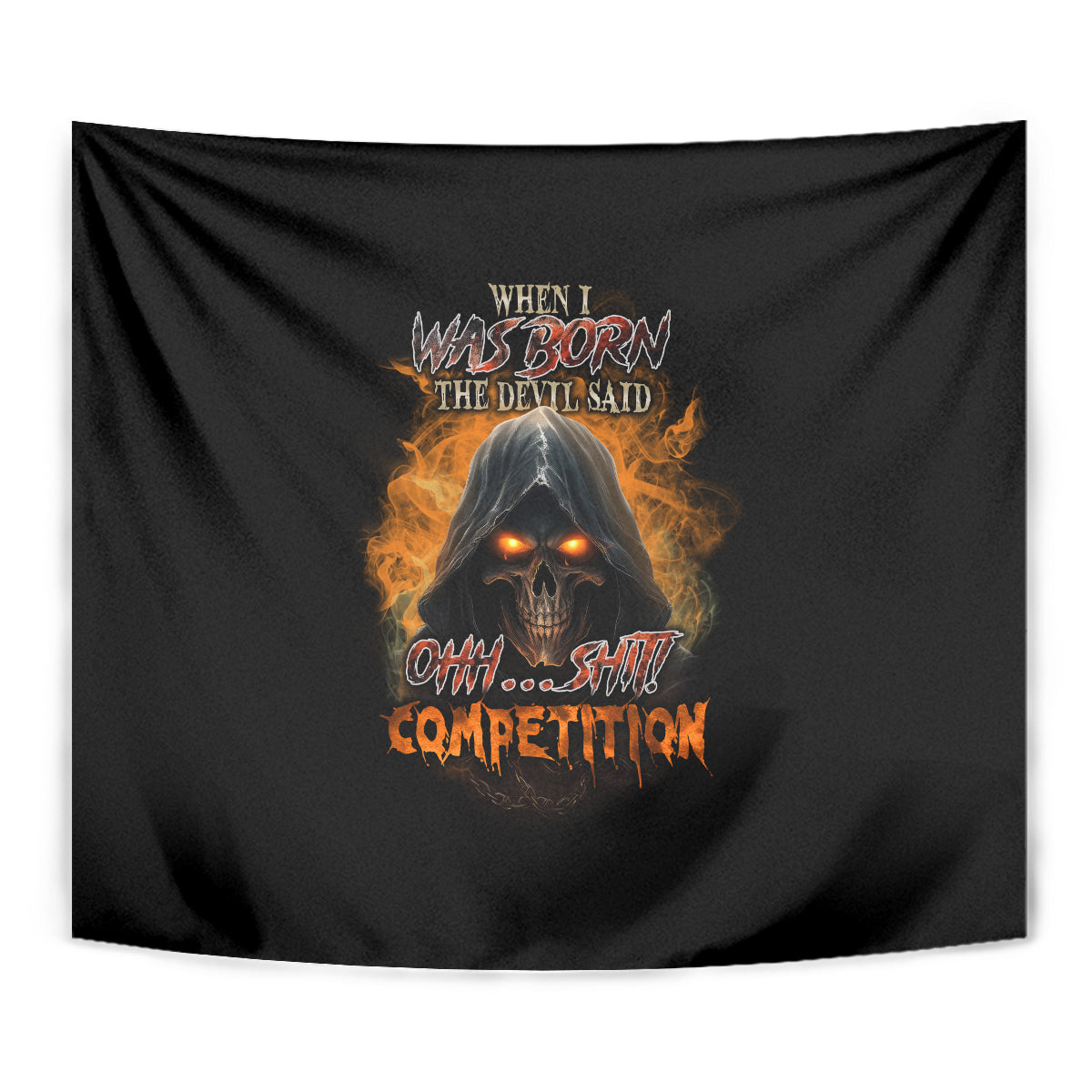 When I Was Born Reaper Fire Tapestry - Wonder Print Shop