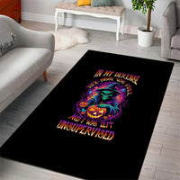 In My Defense I Was Left Unsupervised Halloween Area Rug - Wonder Print Shop