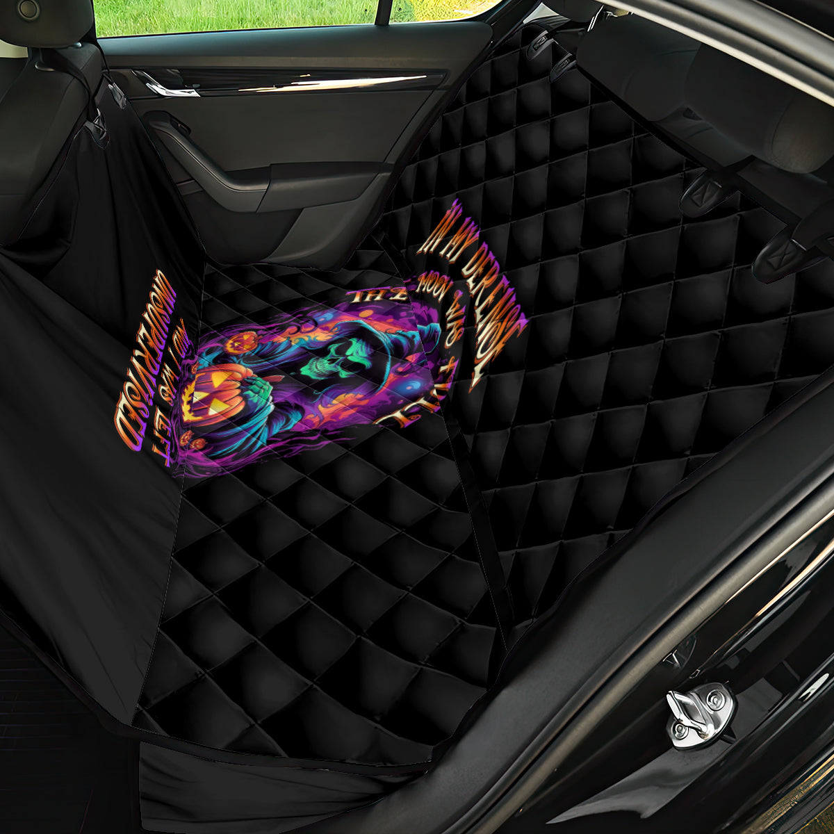 In My Defense I Was Left Unsupervised Halloween Back Car Seat Cover - Wonder Print Shop