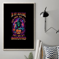 In My Defense I Was Left Unsupervised Halloween Canvas Wall Art - Wonder Print Shop