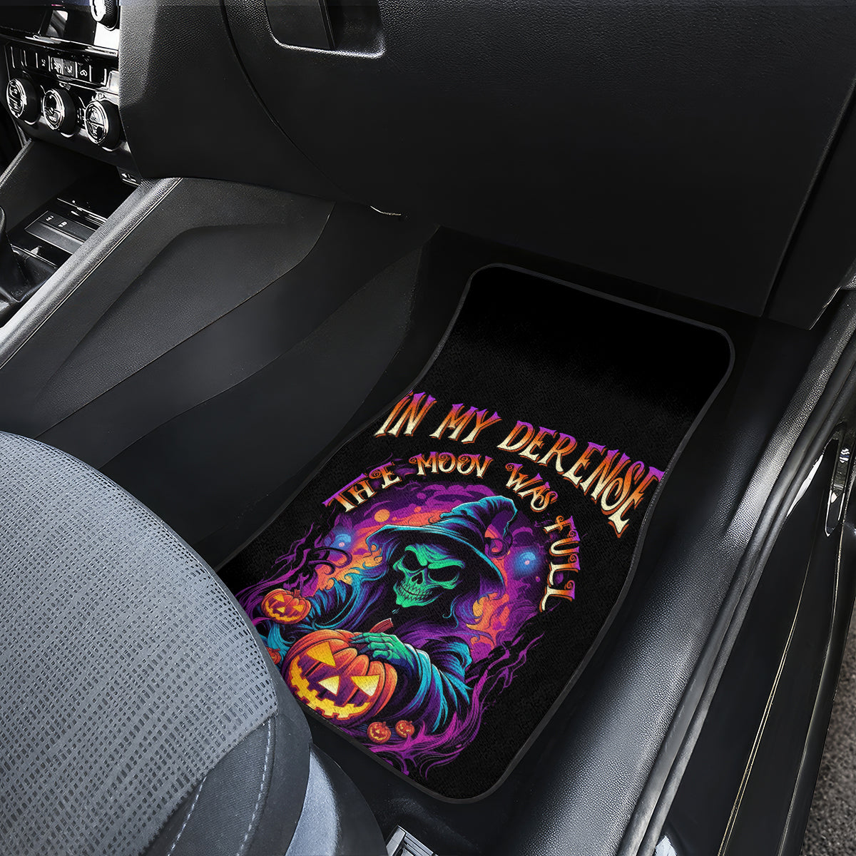 In My Defense I Was Left Unsupervised Halloween Car Mats - Wonder Print Shop