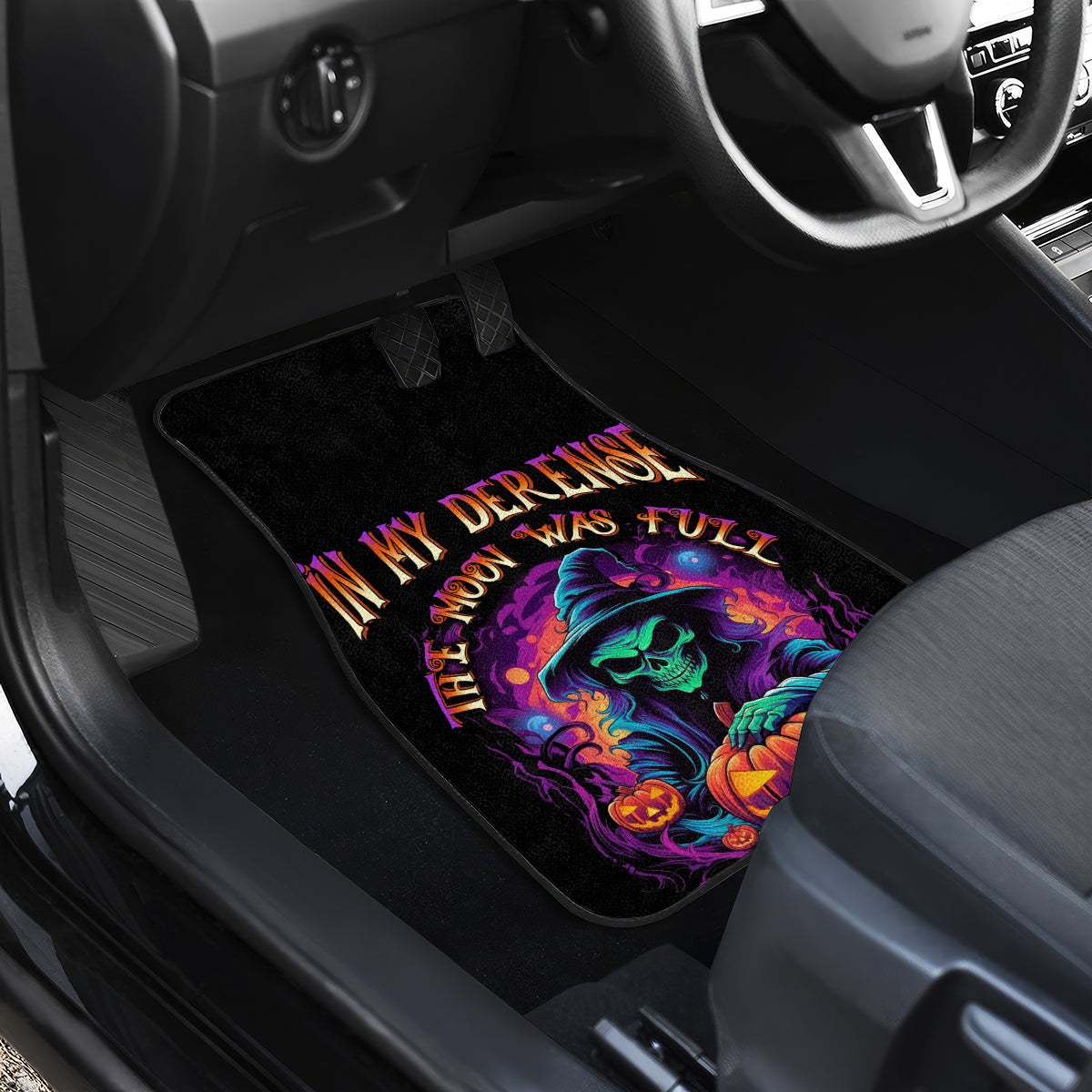 In My Defense I Was Left Unsupervised Halloween Car Mats - Wonder Print Shop