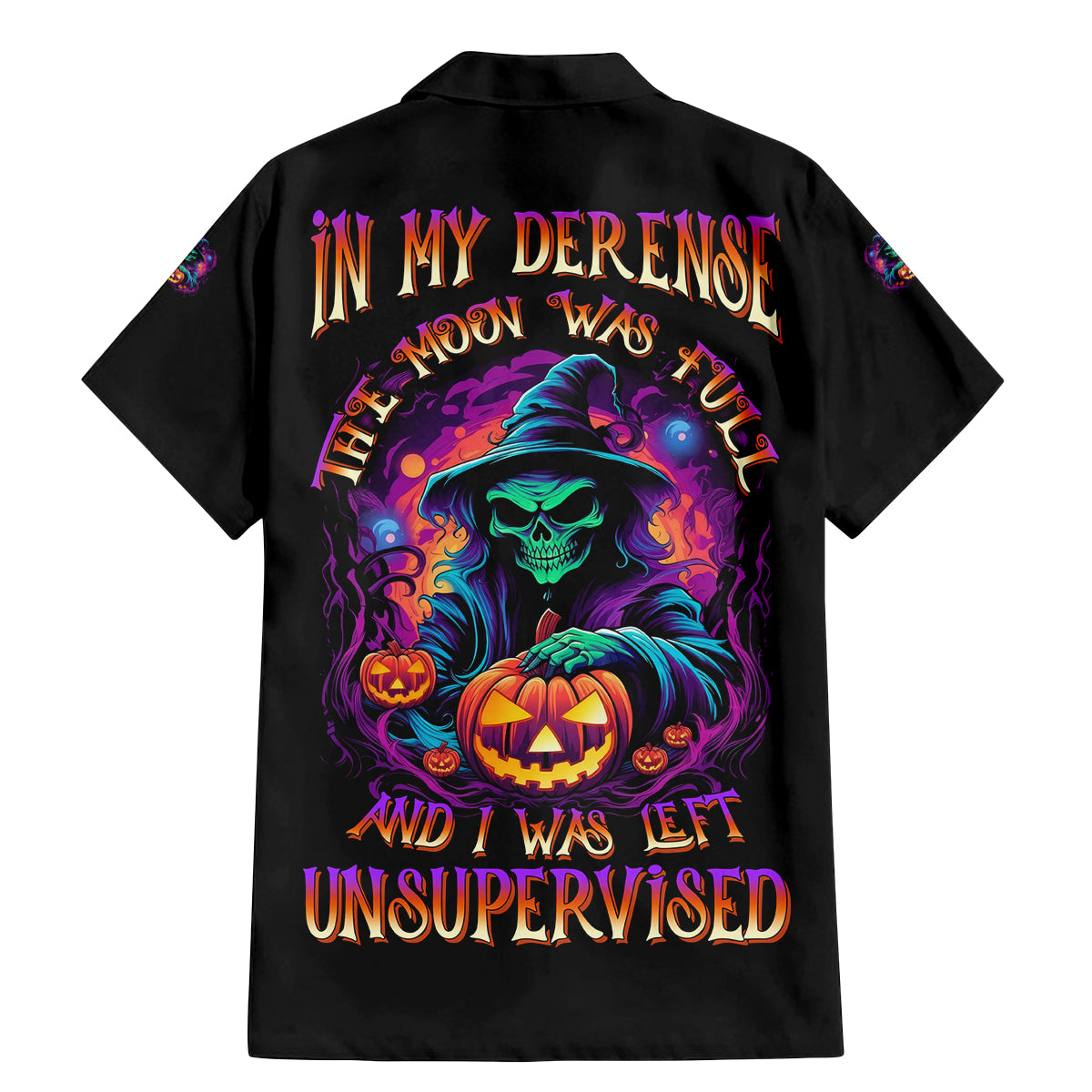 In My Defense I Was Left Unsupervised Halloween Family Matching Mermaid Dress and Hawaiian Shirt - Wonder Print Shop