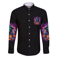 In My Defense I Was Left Unsupervised Halloween Family Matching Short Sleeve Bodycon Dress and Hawaiian Shirt - Wonder Print Shop