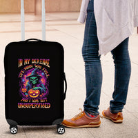 In My Defense I Was Left Unsupervised Halloween Luggage Cover - Wonder Print Shop