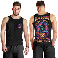 In My Defense I Was Left Unsupervised Halloween Men Tank Top - Wonder Print Shop