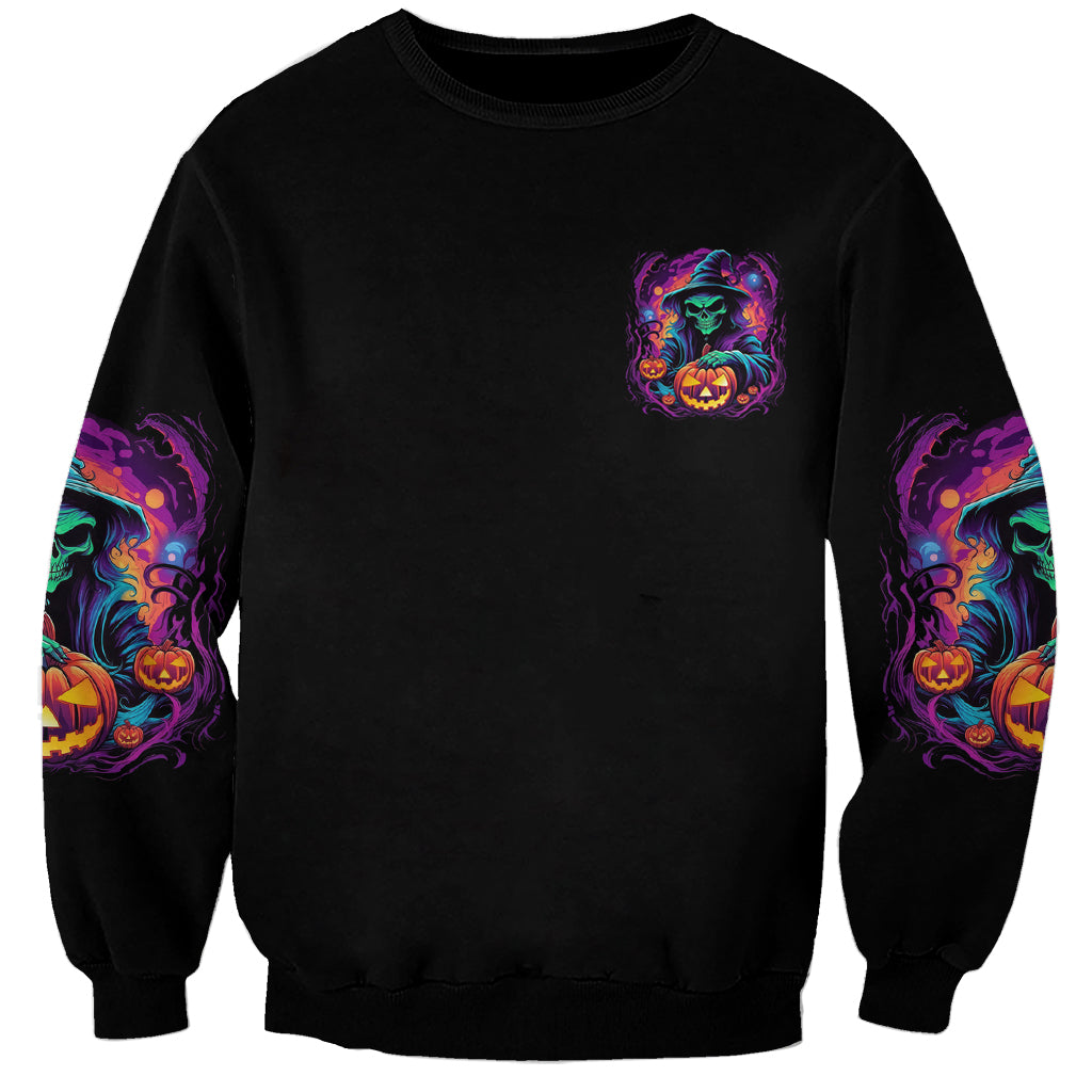 In My Defense I Was Left Unsupervised Halloween Sweatshirt - Wonder Print Shop