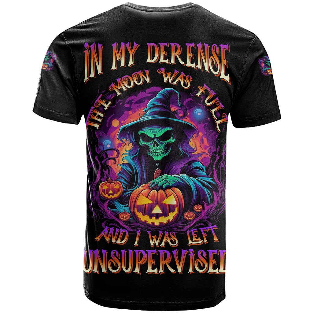In My Defense I Was Left Unsupervised Halloween T Shirt - Wonder Print Shop