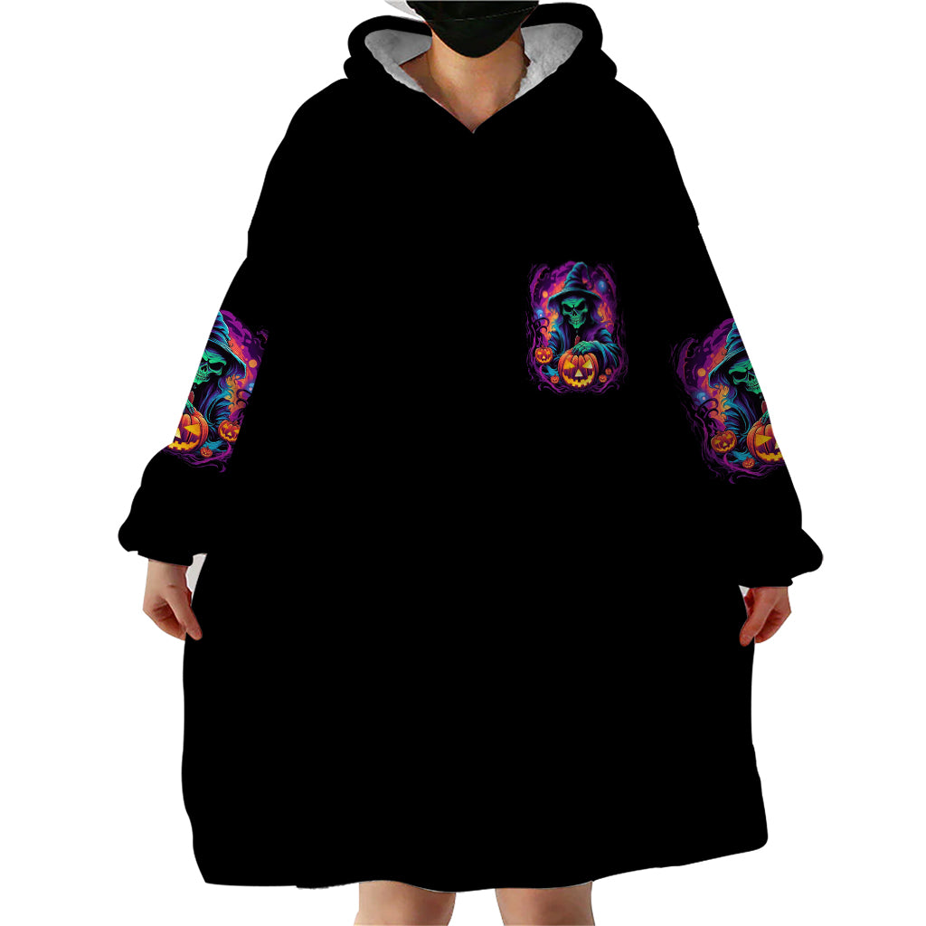 In My Defense I Was Left Unsupervised Halloween Wearable Blanket Hoodie - Wonder Print Shop