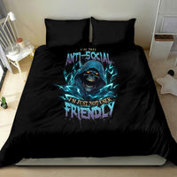 I'm Not Anti-social Mad Reaper Skull Bedding Set - Wonder Print Shop