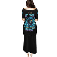 I'm Not Anti-social Mad Reaper Skull Family Matching Puletasi Dress and Hawaiian Shirt - Wonder Print Shop