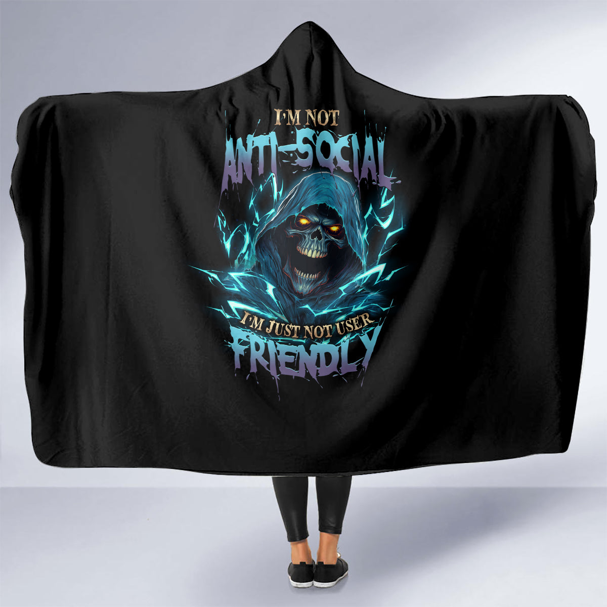 im-not-anti-social-mad-reaper-skull-hooded-blanket