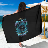 I'm Not Anti-social Mad Reaper Skull Sarong - Wonder Print Shop