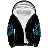 I'm Not Anti-social Mad Reaper Skull Sherpa Hoodie - Wonder Print Shop