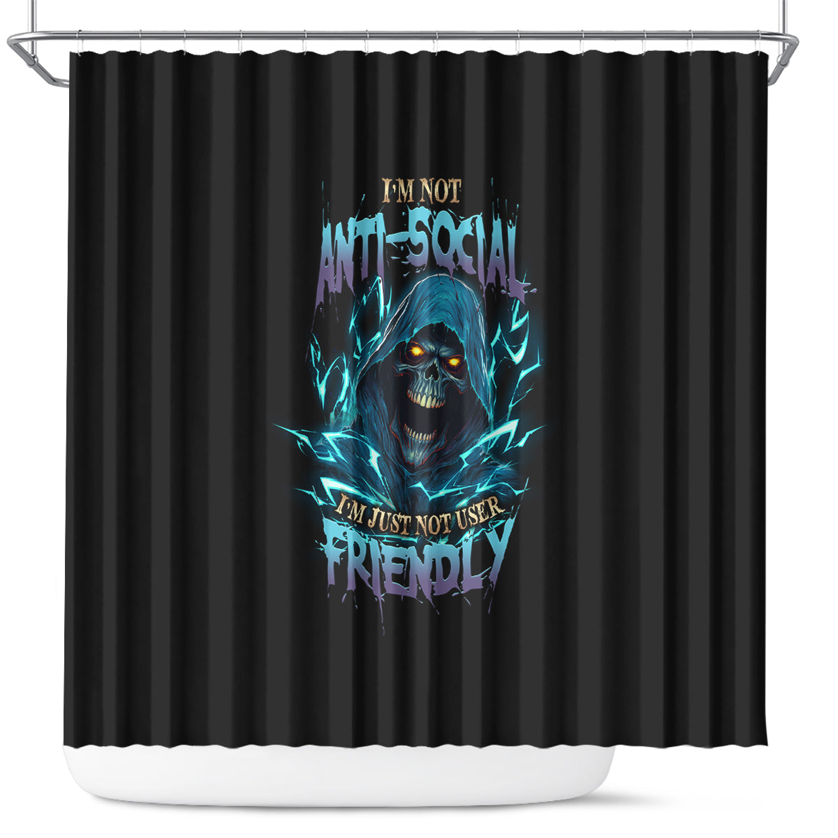 im-not-anti-social-mad-reaper-skull-shower-curtain