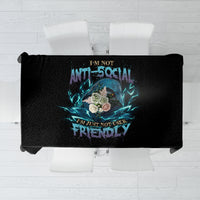 I'm Not Anti-social Mad Reaper Skull Tablecloth - Wonder Print Shop