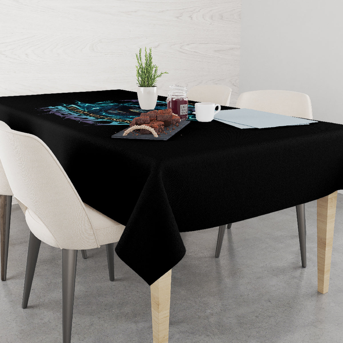 I'm Not Anti-social Mad Reaper Skull Tablecloth - Wonder Print Shop