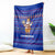 Cambodia Christmas Blanket with Santa in Traditional Outfit Elephant Dancers and Snowflake Pattern - Wonder Print Shop