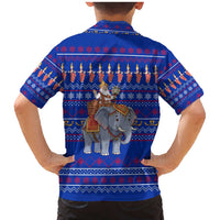 Cambodia Christmas Family Matching Mermaid Dress and Hawaiian Shirt with Santa in Traditional Outfit Elephant Dancers and Snowflake Pattern - Wonder Print Shop