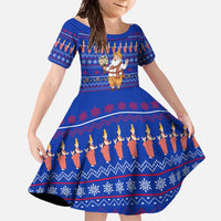 Cambodia Christmas Family Matching Short Sleeve Bodycon Dress and Hawaiian Shirt with Santa in Traditional Outfit Elephant Dancers and Snowflake Pattern - Wonder Print Shop