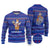 Cambodia Christmas Ugly Christmas Sweater with Santa in Traditional Outfit Elephant Dancers and Snowflake Pattern - Wonder Print Shop