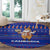 Cambodia Christmas Round Carpet with Santa in Traditional Outfit Elephant Dancers and Snowflake Pattern - Wonder Print Shop