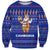 Cambodia Christmas Sweatshirt with Santa in Traditional Outfit Elephant Dancers and Snowflake Pattern - Wonder Print Shop