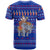 Cambodia Christmas T Shirt with Santa in Traditional Outfit Elephant Dancers and Snowflake Pattern - Wonder Print Shop