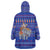 Cambodia Christmas Wearable Blanket Hoodie with Santa in Traditional Outfit Elephant Dancers and Snowflake Pattern - Wonder Print Shop