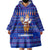 Cambodia Christmas Wearable Blanket Hoodie with Santa in Traditional Outfit Elephant Dancers and Snowflake Pattern - Wonder Print Shop