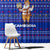 Cambodia Christmas Window Curtain with Santa in Traditional Outfit Elephant Dancers and Snowflake Pattern - Wonder Print Shop